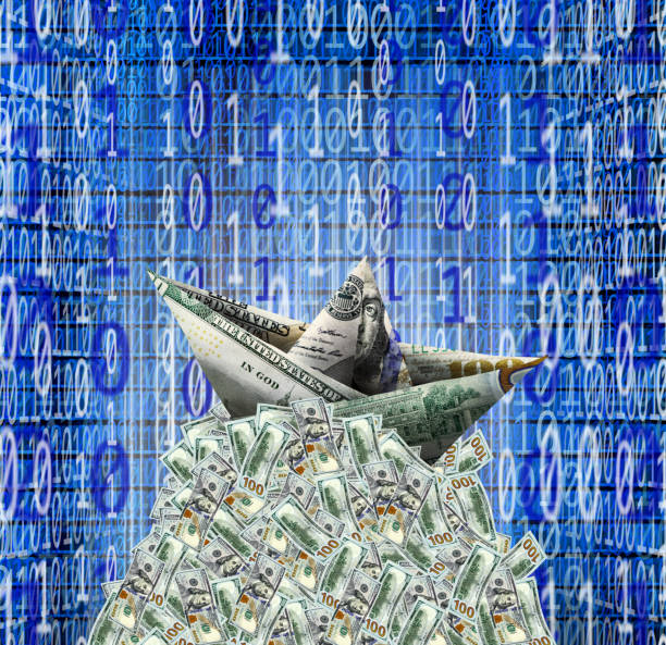 istock Financial technologies concept and making money business 1312211496