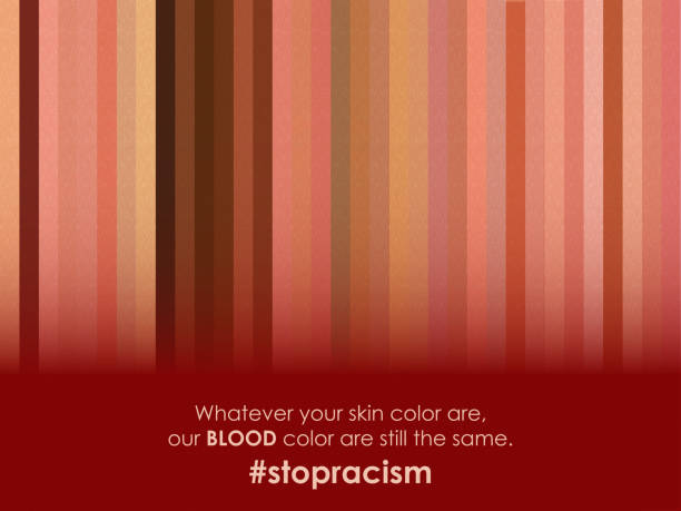 ilustrações, clipart, desenhos animados e ícones de seja qual for a cor da sua pele, nossa cor blood ainda é a mesma. #stopracism - racismo