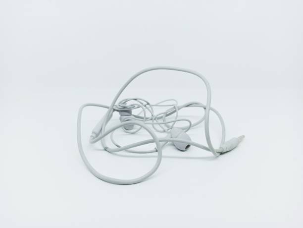 istock earphones that look crumpled on a white background 1312217482