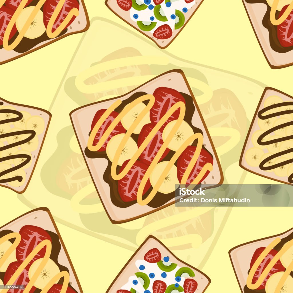 Sandwich Making Vector Sandwich Pattern Vector Stock Illustration - Download Image Now ...
