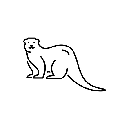 Icon for otter, beaver, lutra, musteline, lutrinae, lontra, nature, animal, mammal