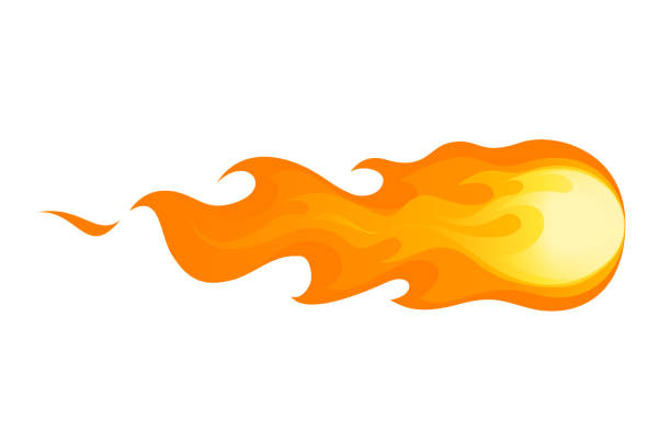 ilustraciones, imágenes clip art, dibujos animados e iconos de stock de bola de fuego - flaming hot