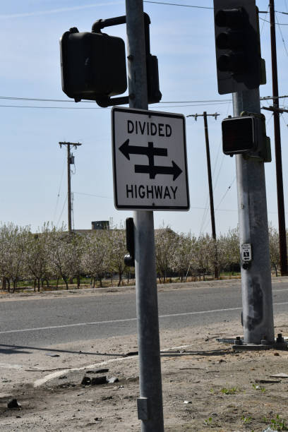 istock Divided highway sign on signal 1312228148