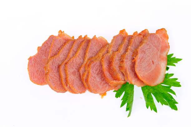 Smoked meat isolated on a white background