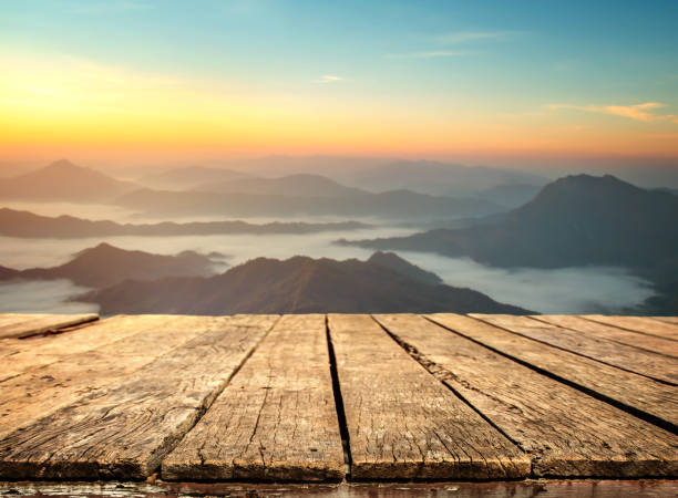 istock Table top and blur nature of the background 1312240319