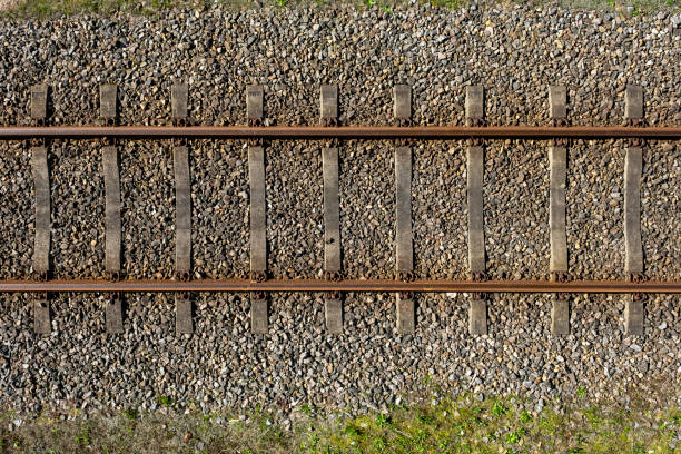 istock Railway Tracks top view Close up 1312242706
