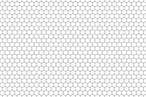 ilustraciones, imágenes clip art, dibujos animados e iconos de stock de patrón sin fisuras - hexagon tile pattern black