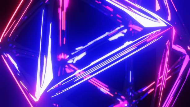 istock Abstract futuristic sci-fi neon and digital light background 1312245340