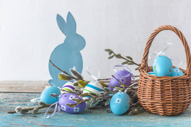 istock Easter holiday greeting card. 1312253753