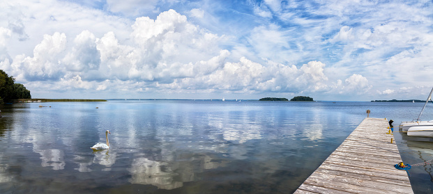 Vacations in Poland - sailing on the Lake Sniardwy, the largest lake in Masuria, land of a thousand lakes