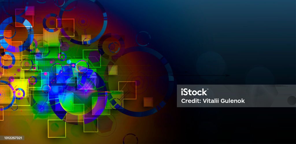 Abstract Tech Background Futuristic Technology Interface Stock ...