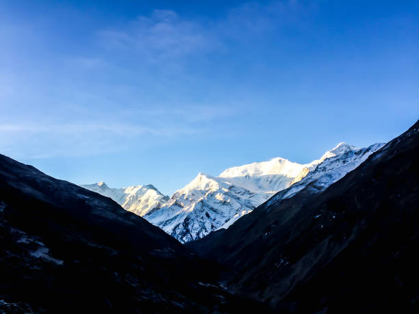 istock Mountains silhouette on the blue sky background 1312258298