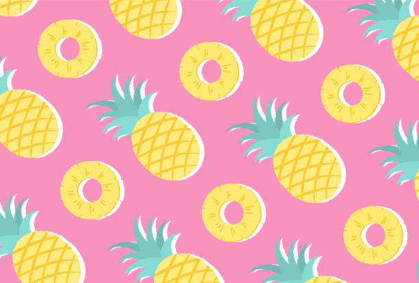 ภาพประกอบสต็อกที่เกี่ยวกับ “รูปแบบที่ไร้รอยต่อกับสับปะรดสําหรับแบนเนอร์, การ์ด, ใบปลิว, วอลล์เปเปอร์สื่อสังคม, ฯลฯของ - pineapple”