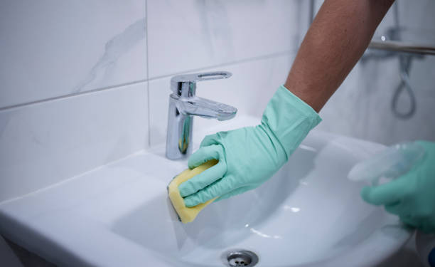 istock Cleaning the bathroom sink. 1312259524