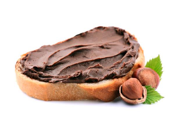 istock Toast with  chocolate cream with filbert nuts 1312260083