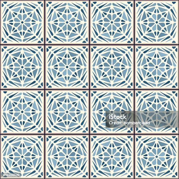Vector Tiles Pattern 7 Stock Illustration - Download Image Now - Blue ...