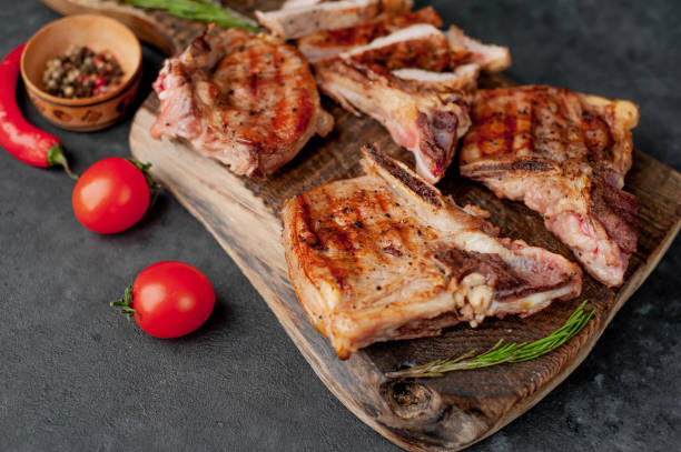 istock grilled veal steak on stone background 1312263262