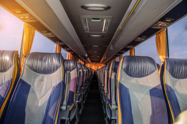 istock A row of empty seats in a bus 1312265161