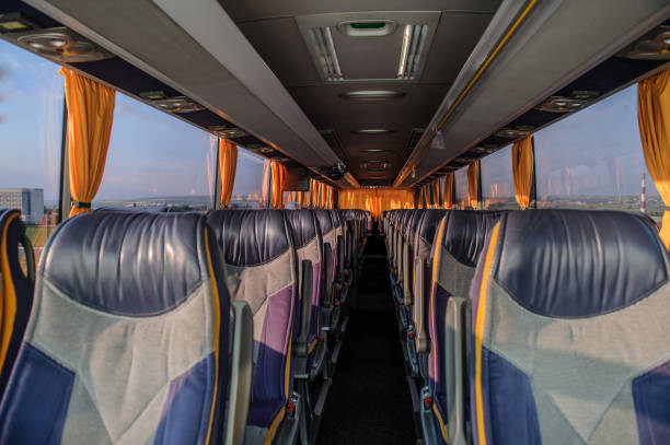 istock A row of empty seats in a bus 1312265217