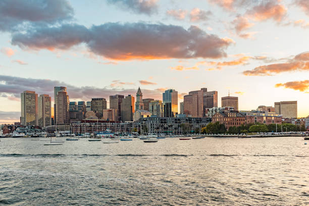 istock skyline of Boston, USA in sunset 1312265437