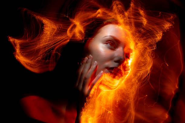 istock lightpainting portrait, long exposure 1312269407