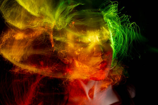 istock lightpainting portrait, long exposure 1312269432