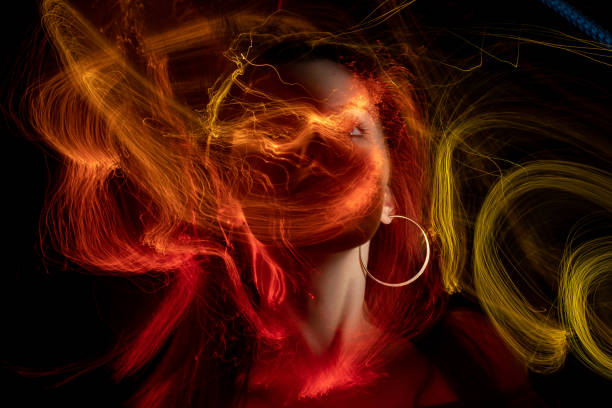 istock lightpainting portrait, long exposure 1312269547