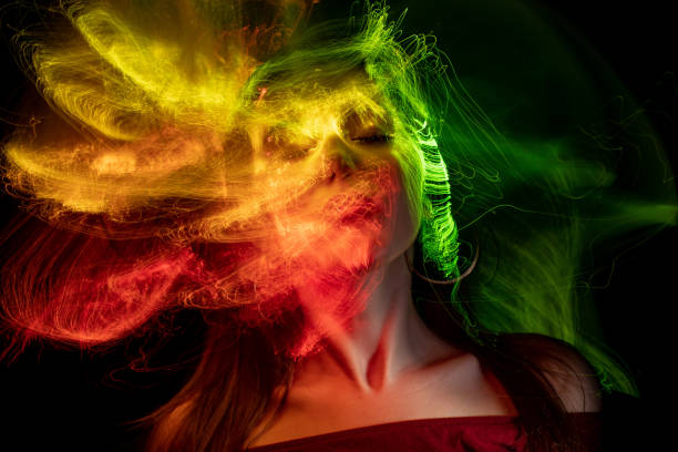 istock lightpainting portrait, long exposure 1312269551
