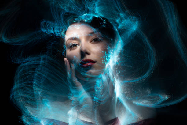istock lightpainting portrait, long exposure 1312269559