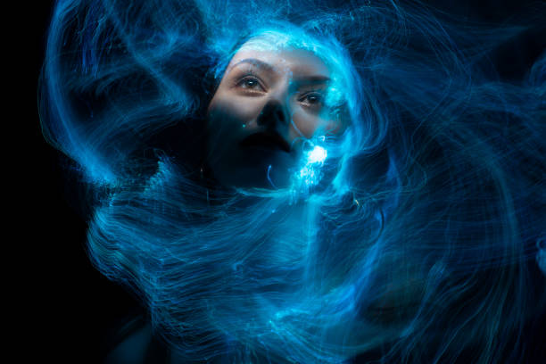 istock lightpainting portrait, long exposure 1312269606