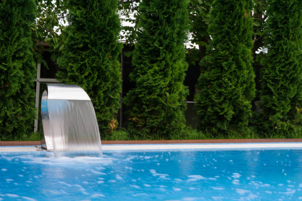istock View of a empty swimming pool with blue wa 1312270919