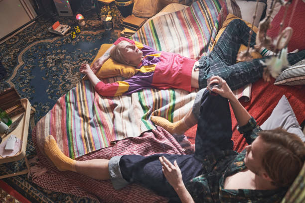 istock Young couple resting at home 1312272552