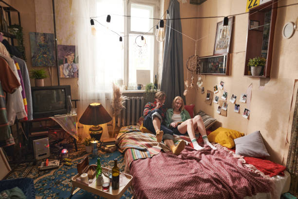 istock Couple relaxing in the room 1312273386