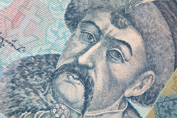 Extreme Close-Up Macro Artistic Detail Shot of a Mexican Five Hundred Quinientos Peso Bank Note Bill \n\nMexico, just like many other countries has been subject to inflation, causing the Peso to lose value.