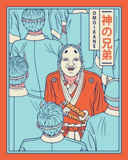 Kami Mask 270+ Happy Mask Portrait Stock Illustrations, Royalty-Free Vector ...