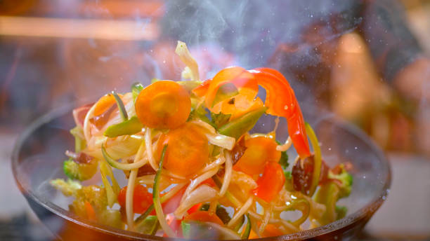 istock Vegetables and meat cooking in frying pan 1312275113