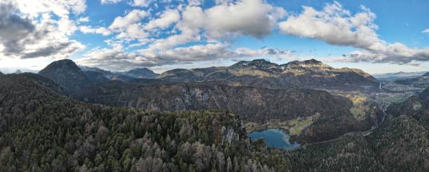 istock Panoramic aerial view in the Alps 1312276580