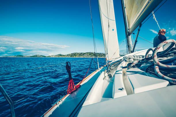 istock Sailing crew on sailboat on regatta 1312281841