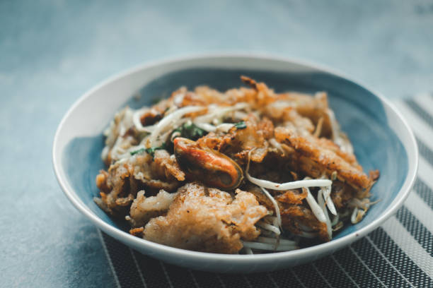 istock Mussels fried in egg batter recipe. Thai style food 1312282870