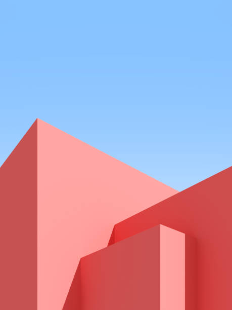 istock 3D illustration of abstract architecture background, Minimal architectural poster. 1312283120