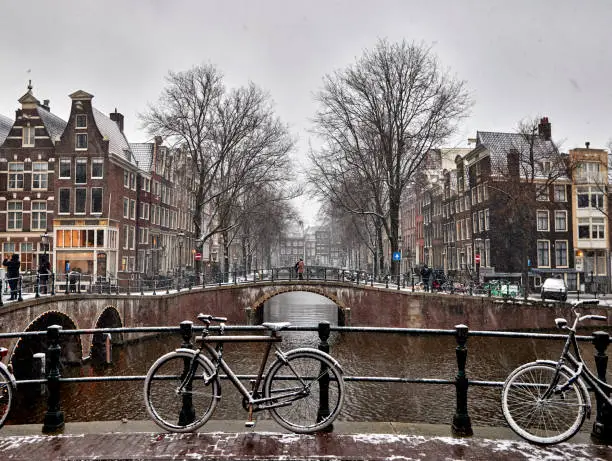 Photo of Amsterdam in snow