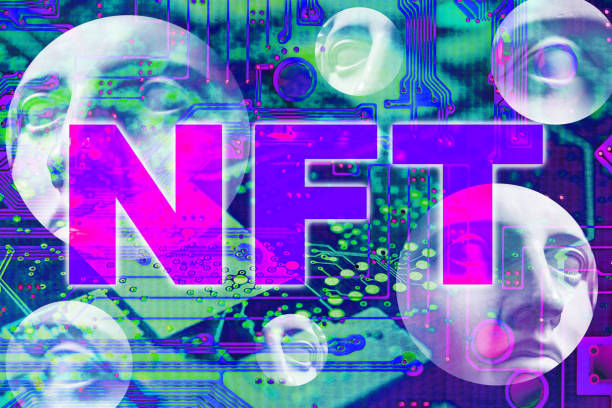 NFT Non fungible token. Crypto art concept. Technology selling unique collectibles, games characters, blockchain assets and digital artwork. Future of art market. Cryptocurrencies and e-commerce. NFT Non fungible token. Crypto art concept. Technology selling unique collectibles, games characters, blockchain assets and digital artwork. Cryptocurrencies and e-commerce. Future of art market. non fungible token photos stock pictures, royalty-free photos & images