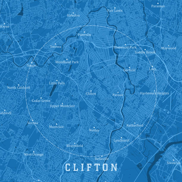 Clifton NJ City Vector Road Map Blue Text Clifton NJ City Vector Road Map Blue Text. All source data is in the public domain. U.S. Census Bureau Census Tiger. Used Layers: areawater, linearwater, roads. clifton stock illustrations