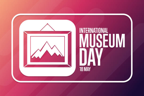 International Museum Day. 18 May. Holiday concept. Template for background, banner, card, poster with text inscription. Vector EPS10 illustration. International Museum Day. 18 May. Holiday concept. Template for background, banner, card, poster with text inscription. Vector EPS10 illustration International Museum Day stock illustrations