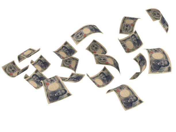 istock Japanese yen falling money finance crisis 1312297907