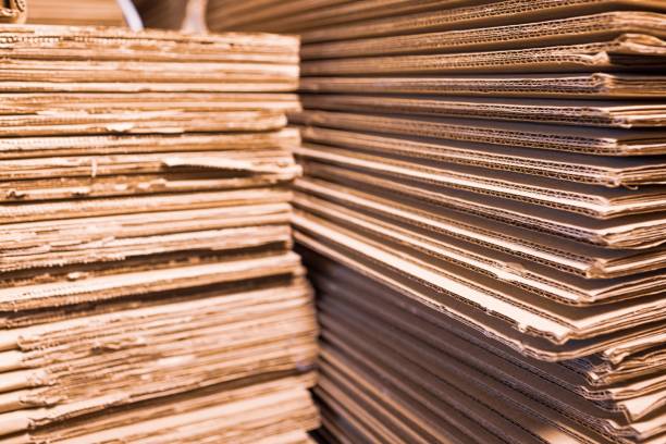 istock Close-up large cardboard piles lie on top 1312302305