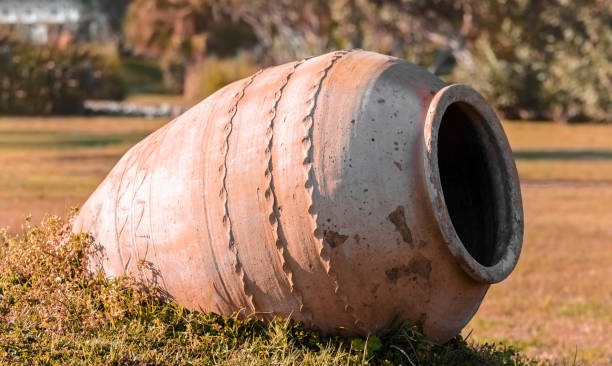 istock Decoration in the park clay vessel. 1312305748