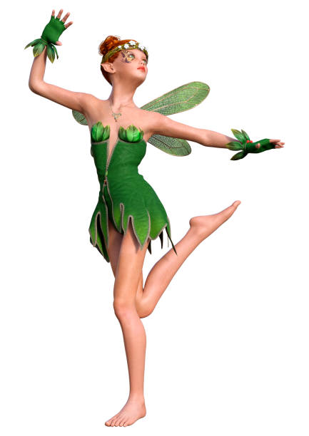 istock 3D illustration spring fairy on white 1312307148