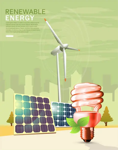 Vector illustration of Green energy