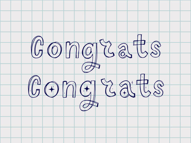 istock Congrats hand written lettering for congratulations card, greeting card, invitation, poster and print. Modern brush calligraphy. Isolated on background. Vector illustration. 1312312608